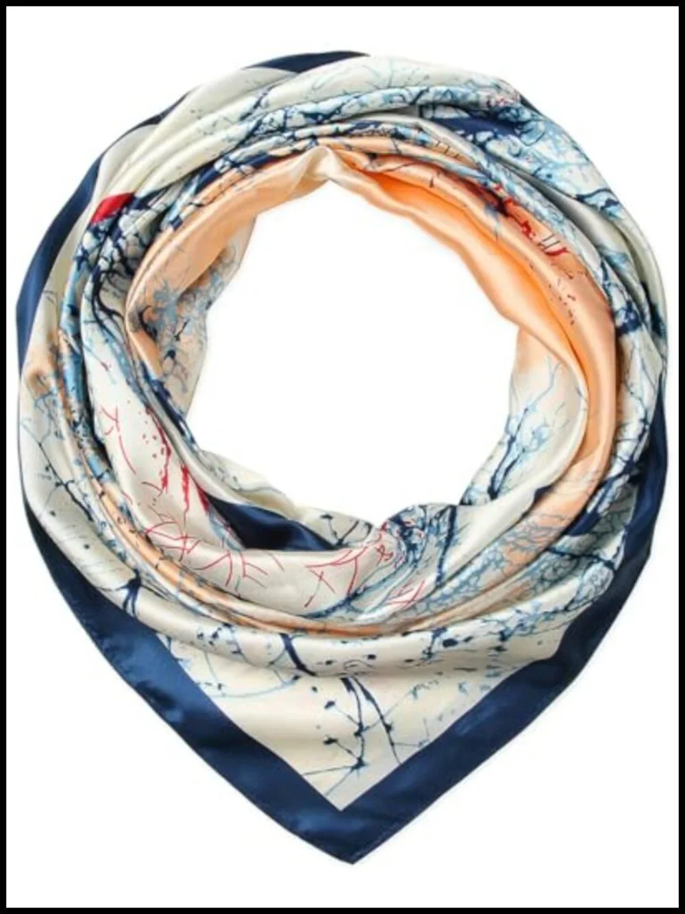 Satin Square Scarf, Silk-Feel Hair Wrap, Large Bandana, Neck Wrap & Headscarf